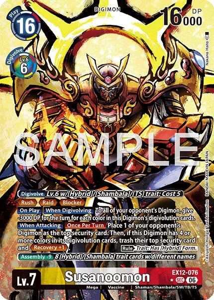 Image for Susanoomon (Alternate Art) (EX12-076 SEC) [Digital World Shambala] {EX-12} - Digimon Card Game