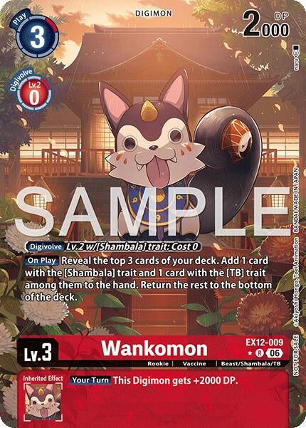 Image for Wankomon (Box Topper) (EX12-009 R) [Digital World Shambala] {EX-12} - Digimon Card Game