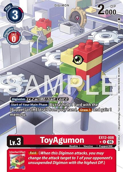 Image for ToyAgumon (Box Topper) (EX12-008 R) [Digital World Shambala] {EX-12} - Digimon Card Game