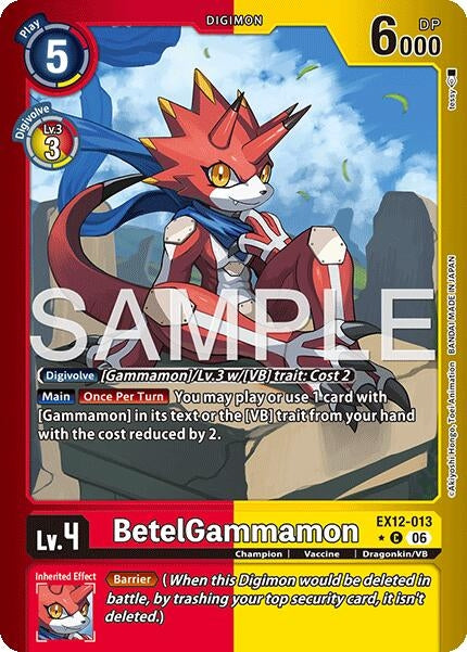 Image for BetelGammamon (Limited Foil) (EX12-013 C) [Digital World Shambala] {EX-12} - Digimon Card Game