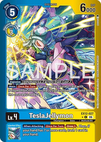 Image for TeslaJellymon (Limited Foil) (EX12-027 C) [Digital World Shambala] {EX-12} - Digimon Card Game