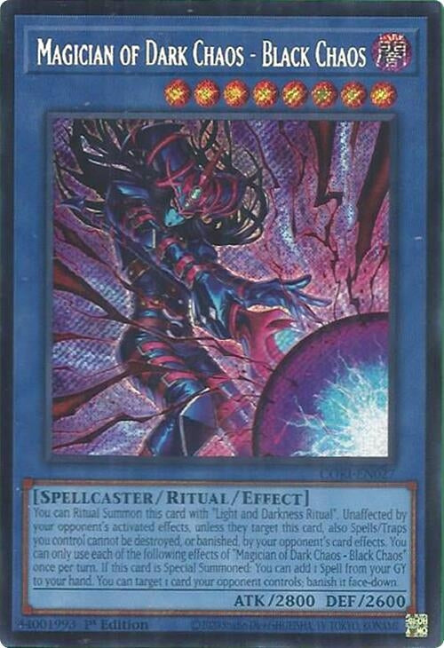 Image for Magician of Dark Chaos - Black Chaos (Secret Rare) (CORI-EN027) [Chaos Origins] {CORI} - YuGiOh