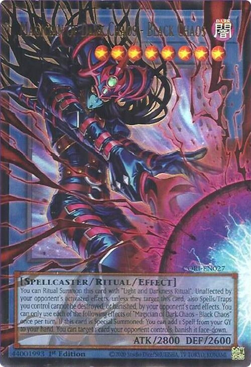 Image for Magician of Dark Chaos - Black Chaos (Starlight Rare) (Extended Art) (CORI-EN027) [Chaos Origins] {CORI} - YuGiOh