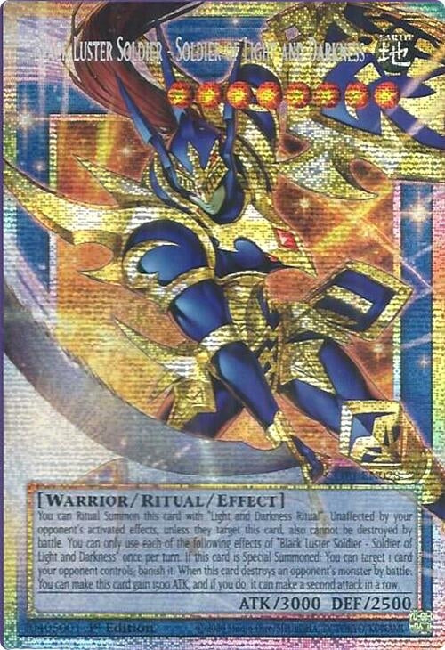 Image for Black Luster Soldier - Soldier of Light and Darkness (Starlight Rare) (Extended Art) (CORI-EN028) [Chaos Origins] {CORI} - YuGiOh