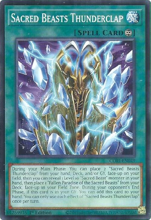 Image for Sacred Beasts Thunderclap (CORI-EN049) [Chaos Origins] {CORI} - YuGiOh