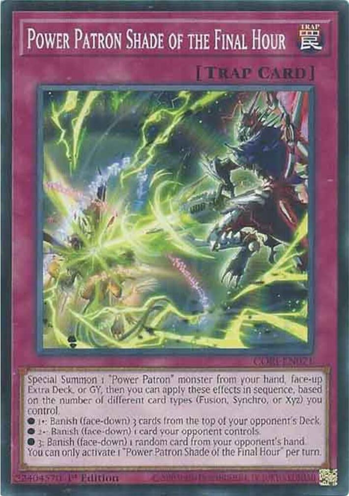 Image for Power Patron Shade of the Final Hour (CORI-EN071) [Chaos Origins] {CORI} - YuGiOh
