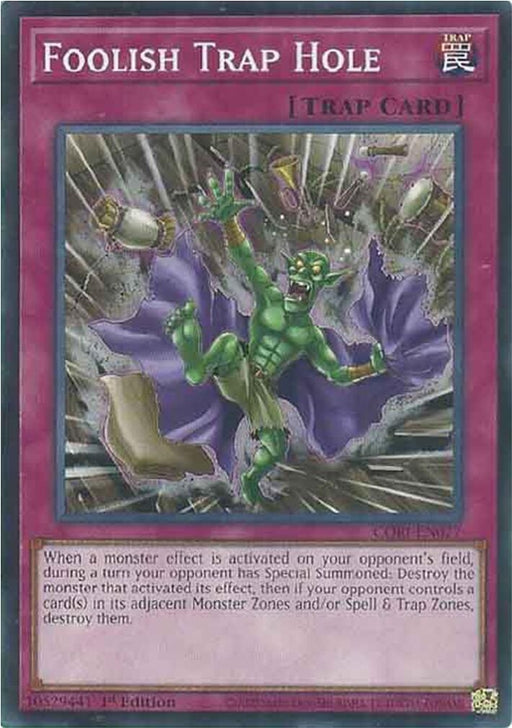 Image for Foolish Trap Hole (CORI-EN077) [Chaos Origins] {CORI} - YuGiOh