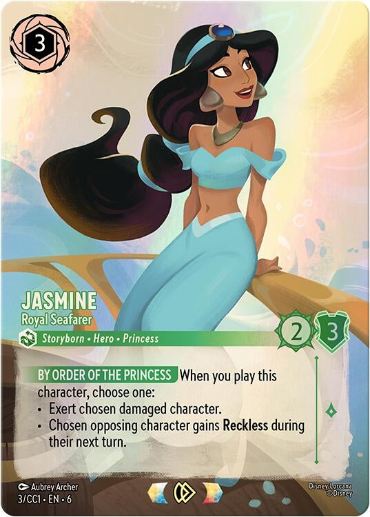 Image for Jasmine - Royal Seafarer (3) [Disney Lorcana Promo Cards] - Disney Lorcana