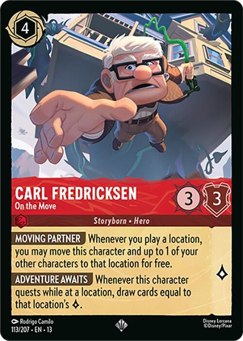 Image for Carl Fredricksen - On the Move (113/204) [Attack of the Vine!] {13} - Disney Lorcana