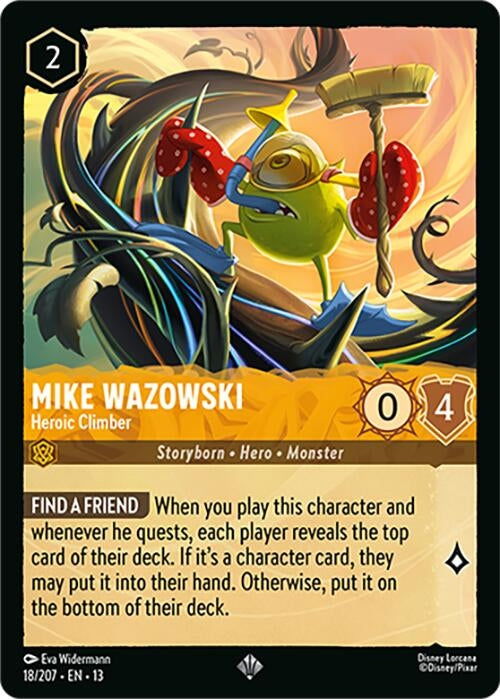 Image for Mike Wazowski - Heroic Climber (18/204) [Attack of the Vine!] {13} - Disney Lorcana
