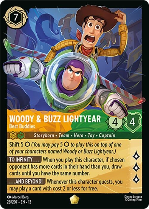 Image for Woody & Buzz Lightyear - Best Buddies (28/204) [Attack of the Vine!] {13} - Disney Lorcana