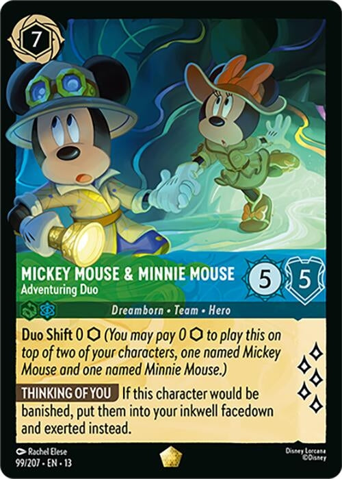 Image for Mickey Mouse & Minnie Mouse - Adventuring Duo (99/204) [Attack of the Vine!] {13} - Disney Lorcana