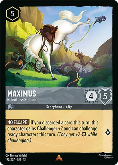 Image for Maximus - Relentless Stallion (195/204) [Attack of the Vine!] {13} - Disney Lorcana