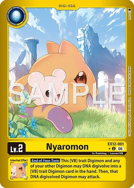 Image for Nyaromon (Limited Foil) (EX12-001 U) [Digital World Shambala] {EX-12} - Digimon Card Game