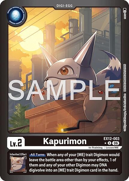 Image for Kapurimon (Limited Foil) (EX12-003 U) [Digital World Shambala] {EX-12} - Digimon Card Game