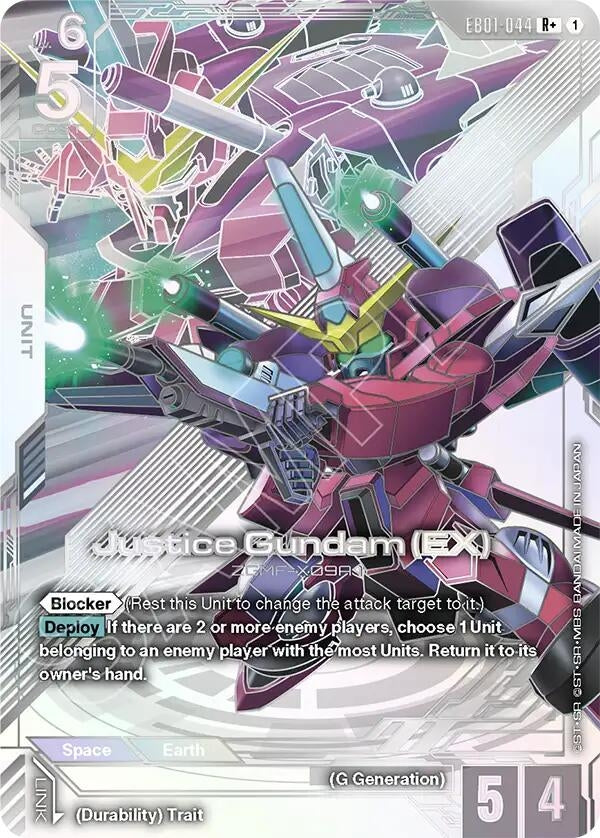 Image for Justice Gundam (EX) (R+) (EB01-044) [Eternal Nexus] {EB01} - Gundam Card Game