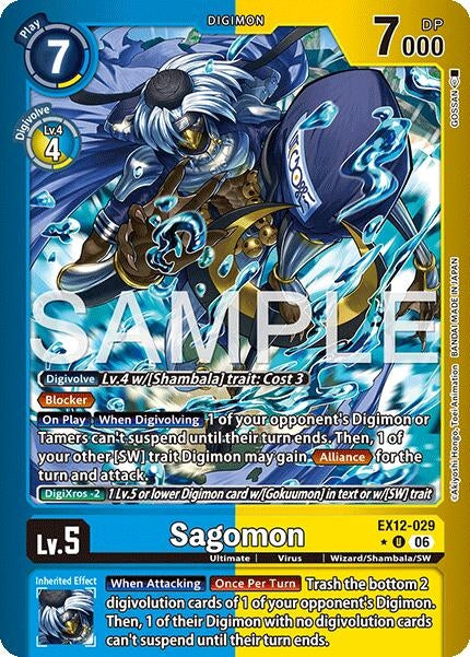 Image for Sagomon (Limited Foil) (EX12-029 U) [Digital World Shambala] {EX-12} - Digimon Card Game