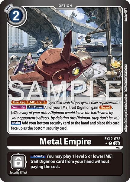 Image for Metal Empire (Limited Foil) (EX12-072 C) [Digital World Shambala] {EX-12} - Digimon Card Game