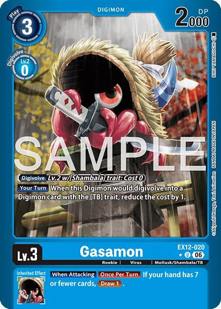 Image for Gasamon (Limited Foil) (EX12-020 U) [Digital World Shambala] {EX-12} - Digimon Card Game
