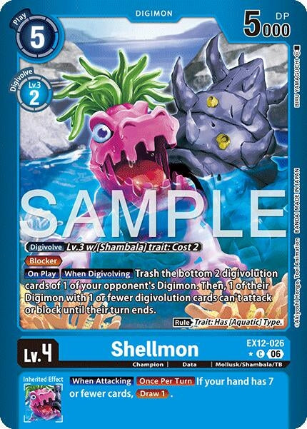 Image for Shellmon (Limited Foil) (EX12-026 C) [Digital World Shambala] {EX-12} - Digimon Card Game