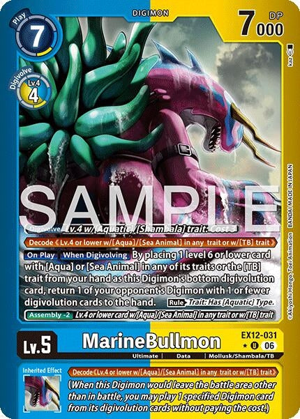 Image for MarineBullmon (Limited Foil) (EX12-031 U) [Digital World Shambala] {EX-12} - Digimon Card Game