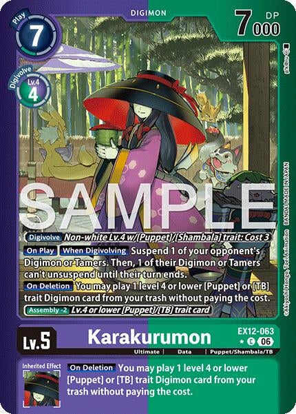 Image for Karakurumon (Limited Foil) (EX12-063 C) [Digital World Shambala] {EX-12} - Digimon Card Game