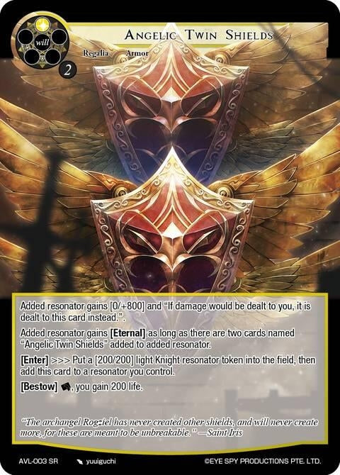 Image for Angelic Twin Shields (AVL-003 SR) [Attack on Velmardia] - Force of Will