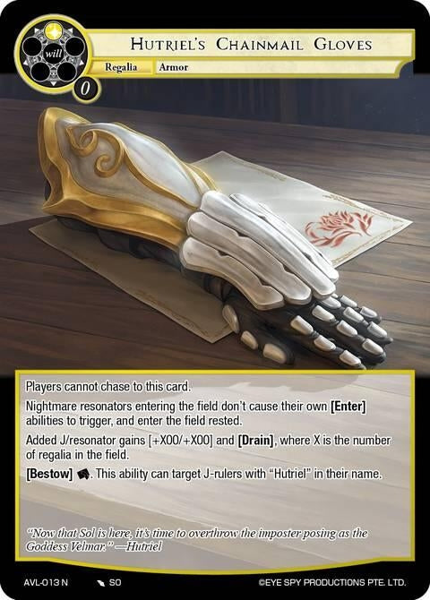 Image for Hutriel's Chainmail Gloves (AVL-013 N) [Attack on Velmardia] - Force of Will