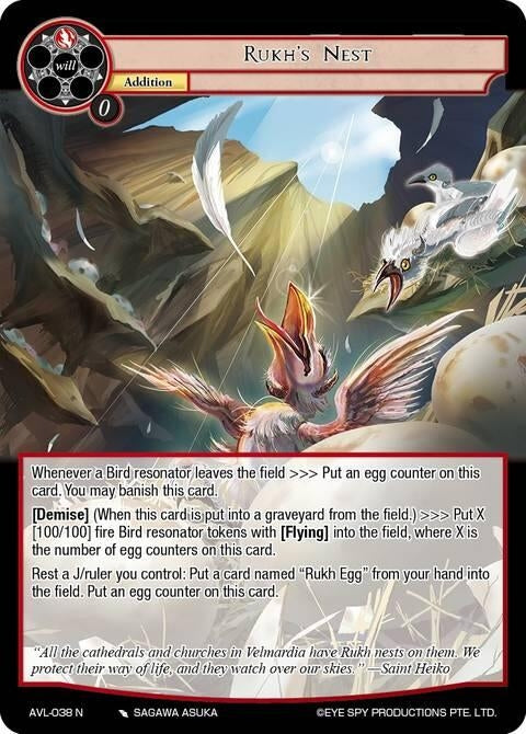 Image for Rukh's Nest (AVL-038 N) [Attack on Velmardia] - Force of Will