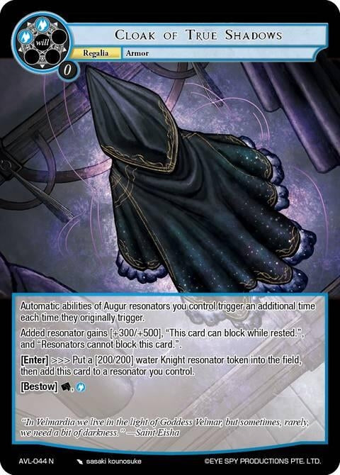 Image for Cloak of True Shadows (AVL-044 N) [Attack on Velmardia] - Force of Will