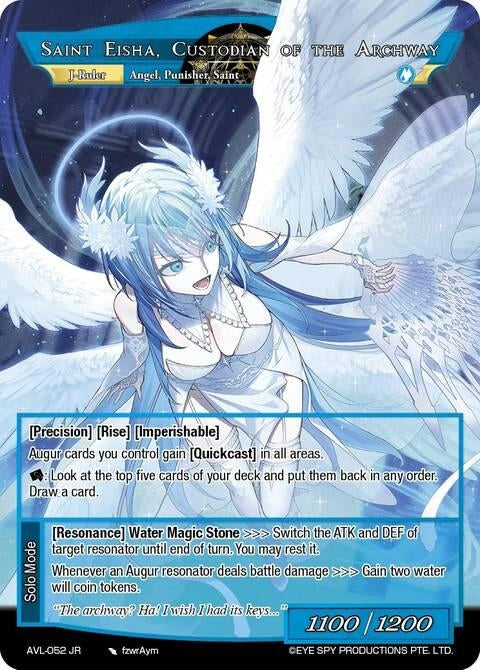 Image for Royal Historian, Saint Eisha // Saint Eisha, Custodian of the Archway (AVL-052 JR) [Attack on Velmardia] - Force of Will