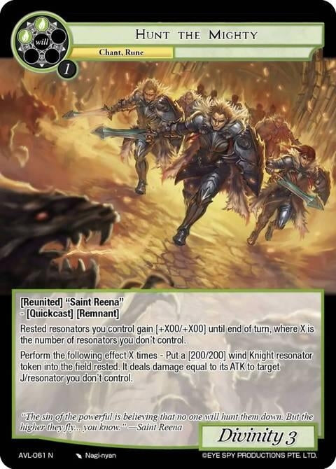 Image for Hunt the Mighty (AVL-061 N) [Attack on Velmardia] - Force of Will