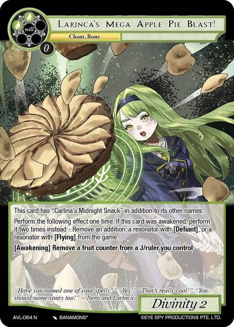 Image for Larinca's Mega Apple Pie Blast! (AVL-064 N) [Attack on Velmardia] - Force of Will
