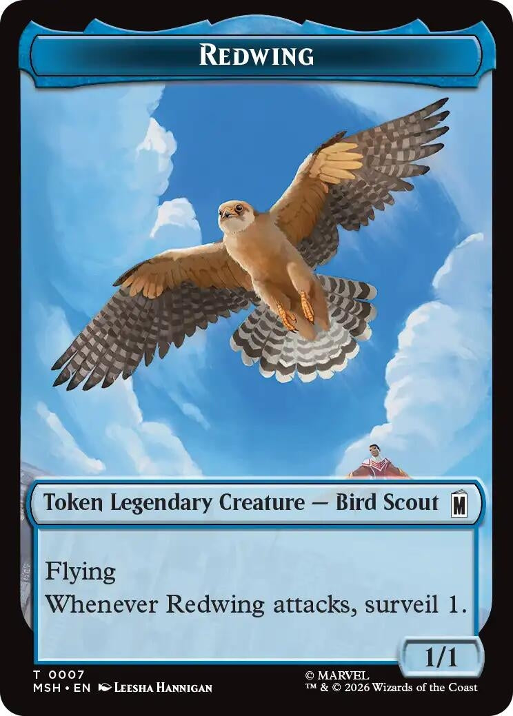 Image for Redwing // Zabu Double-Sided Token (007/016) [Marvel Super Heroes] {MSH} - Magic: The Gathering