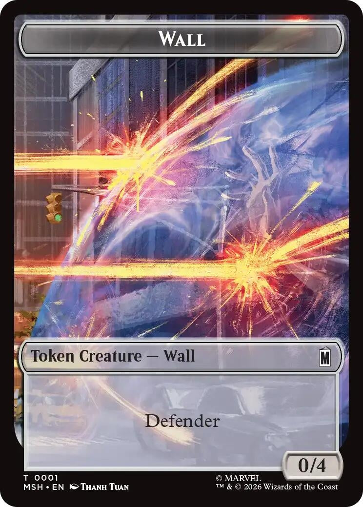Image for Wall // Moloid Double-Sided Token (001/013) [Marvel Super Heroes] {MSH} - Magic: The Gathering