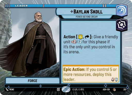 Image for Baylan Skoll - Power Beyond Dream (Hyperspace) (267) [Ashes of the Empire] {ASH} - Star Wars: Unlimited