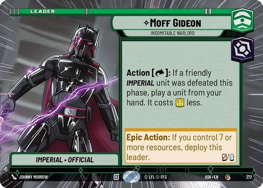 Image for Moff Gideon - Indomitable Warlord (Hyperspace) (272) [Ashes of the Empire] {ASH} - Star Wars: Unlimited