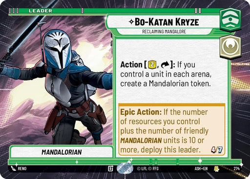 Image for Bo-Katan Kryze - Reclaiming Mandalore (Hyperspace) (274) [Ashes of the Empire] {ASH} - Star Wars: Unlimited