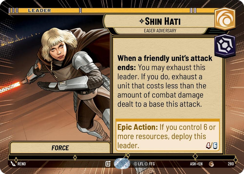 Image for Shin Hati - Eager Adversary (Hyperspace) (280) [Ashes of the Empire] {ASH} - Star Wars: Unlimited