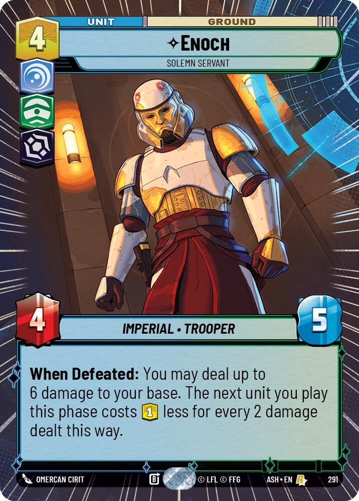 Image for Enoch - Solemn Servant (Hyperspace) (291) [Ashes of the Empire] {ASH} - Star Wars: Unlimited