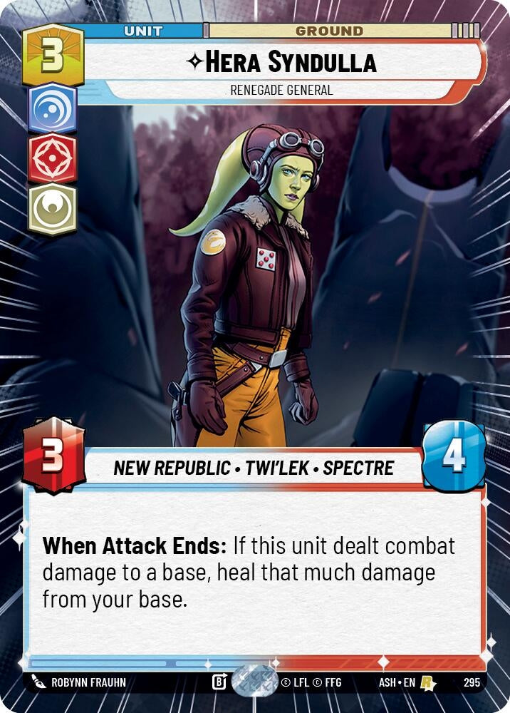 Image for Hera Syndulla - Renegade General (Hyperspace) (295) [Ashes of the Empire] {ASH} - Star Wars: Unlimited