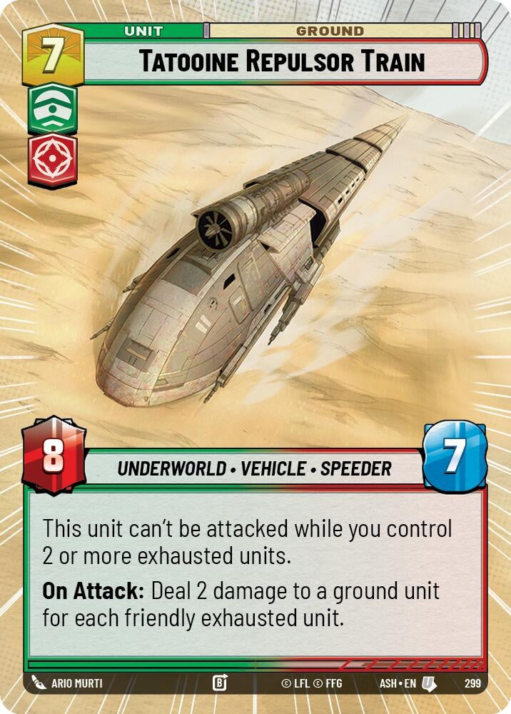 Image for Tatooine Repulsor Train (Hyperspace) (299) [Ashes of the Empire] {ASH} - Star Wars: Unlimited