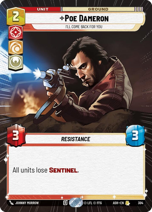 Image for Poe Dameron - I'll Come Back For You (Hyperspace) (304) [Ashes of the Empire] {ASH} - Star Wars: Unlimited