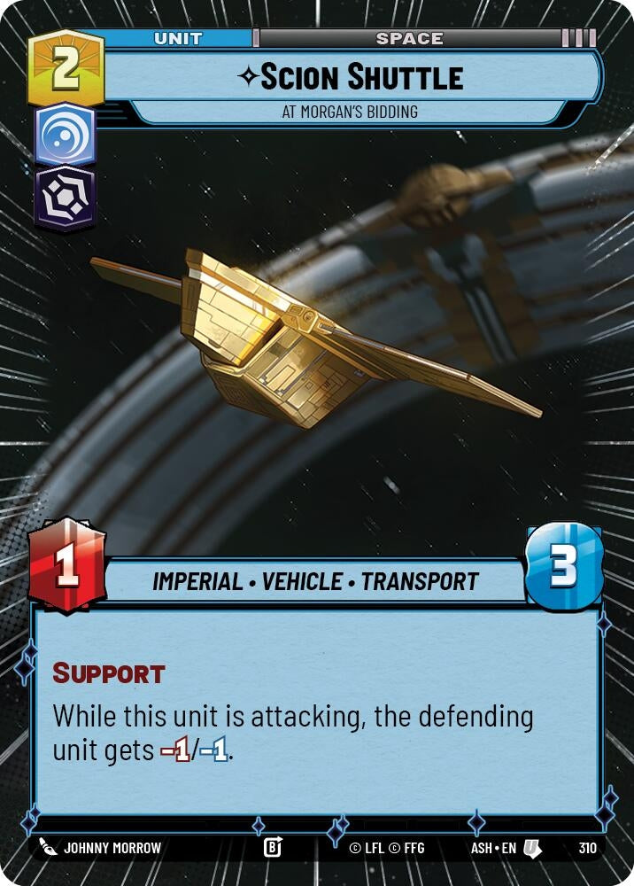 Image for Scion Shuttle - At Morgan's Bidding (Hyperspace) (310) [Ashes of the Empire] {ASH} - Star Wars: Unlimited