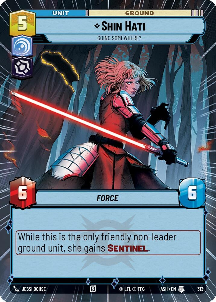 Image for Shin Hati - Going Somewhere? (Hyperspace) (313) [Ashes of the Empire] {ASH} - Star Wars: Unlimited