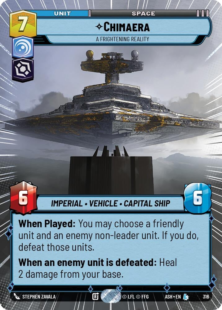 Image for Chimaera - A Frightening Reality (Hyperspace) (316) [Ashes of the Empire] {ASH} - Star Wars: Unlimited
