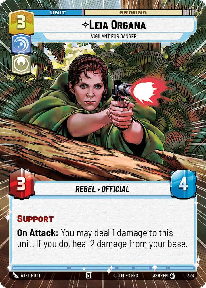 Image for Leia Organa - Vigilant for Danger (Hyperspace) (323) [Ashes of the Empire] {ASH} - Star Wars: Unlimited