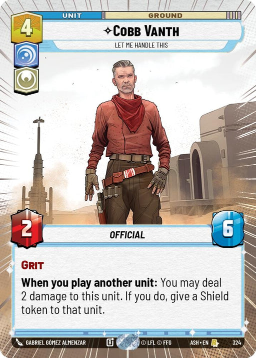 Image for Cobb Vanth - Let Me Handle This (Hyperspace) (324) [Ashes of the Empire] {ASH} - Star Wars: Unlimited