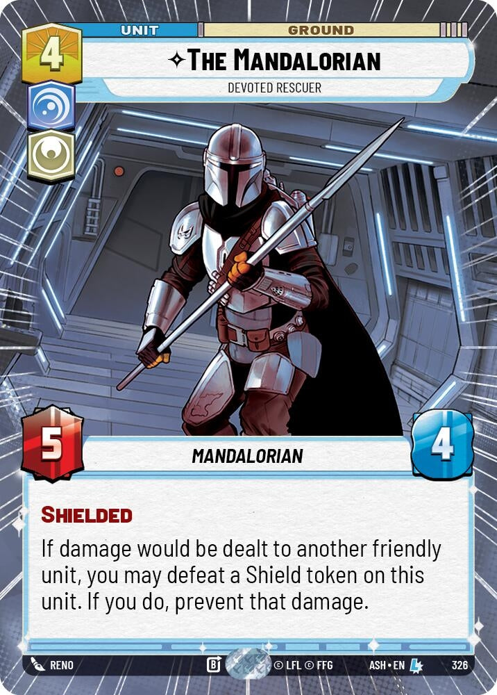 Image for The Mandalorian - Devoted Rescuer (Hyperspace) (326) [Ashes of the Empire] {ASH} - Star Wars: Unlimited