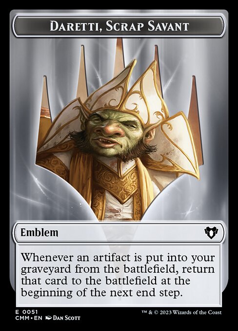 Servo // Emblem - Daretti, Scrap Savant Double-Sided Token (45 // 51) [Commander Masters]